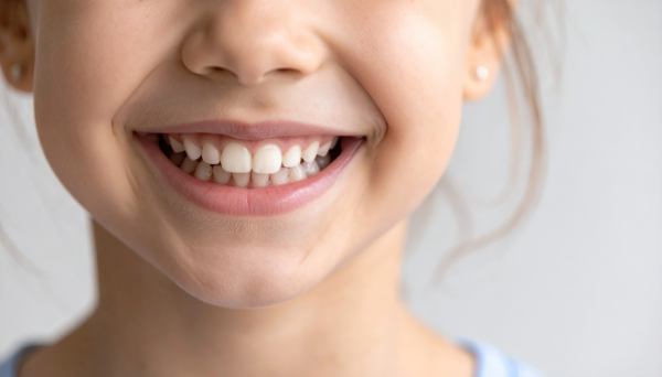 床矯正で歯列が整い笑顔になる子ども